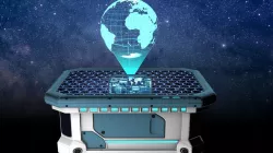 Holographic War Strategy Table  -  Game-Ready Low-poly  3D model