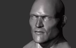 Human male face Low-poly  3D model