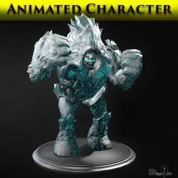 Ice Golem Low-poly  3D model