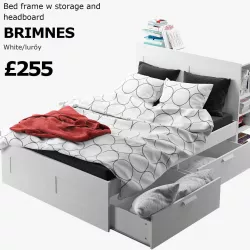 IKEA BRIMNES bed 1 3D model