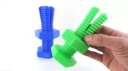 Impossible 3D-printed bolt and nut