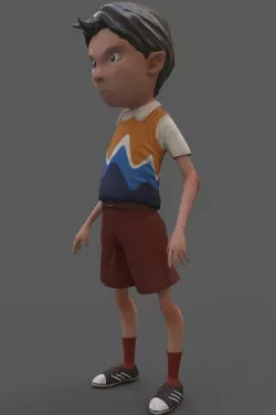 Kids Lowpoly Character Low-poly  3D model