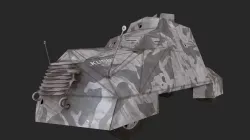 Kubus Armoured vehicle Warsaw 1944 Low-poly  3D model