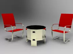 Lawn Chair and Fire Pit