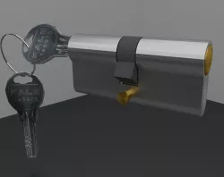 lock key kilit anahtar secret safe Low-poly  3D model