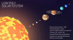 Low Poly Solar System Low-poly  3D model
