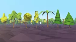 Low Poly Trees Pack 1 Low-poly  3D model