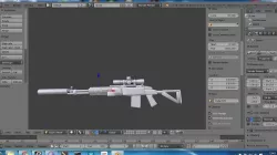 M14 EBR Scoped Suppressed Rifle Low-poly  3D model