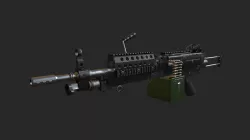 M249 Machine Gun Low-poly  3D model