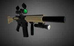 M4 CQB ASSAULT RIFLE Low-poly  3D model