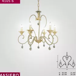 Masiero 4105-6 chandelier 3D model