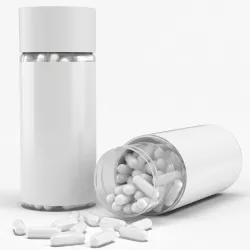 Medicine bottle with pills 3D model