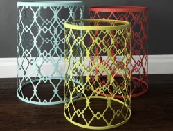 Metal Accent Table Set 3D model