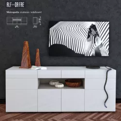 Metropolis credenza - sideboard white Alf Dafre 3D model