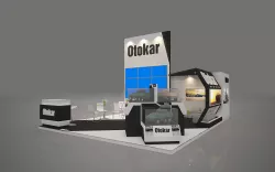 OTOKER Booth design at Defence and Security size 8X6m Low-poly  3D model