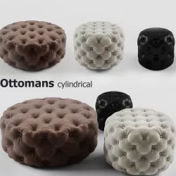 Ottomans cylindrical set 3D model