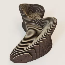Parametric 2 seeted bench 3D model