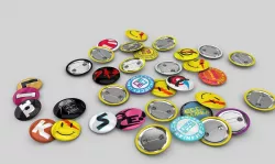 Pin buttons 3D model