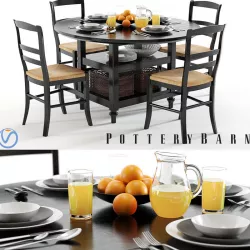 Pottery Barn Shayne and Isabella black 3D model