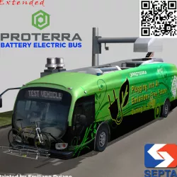 Proterra electric 40 Foot bus SEPTA green livery Low-poly  3D model