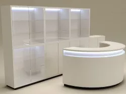  Reception desk cupboards Low-poly  3D model