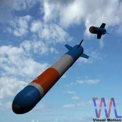 RUR-5 ARSOC Missile Low-poly  3D model