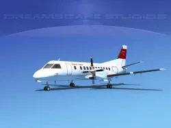 SAAB SF340 Richards Aviation 3D model