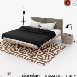Scandinavian style bedroom set 3D model