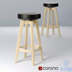semi-bar stool Orbit 3D model