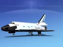 Space Shuttle Endeavour Landing LP  1-3 3D model