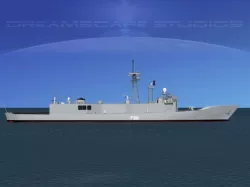Spanish Frigate Canarias F86  3D model