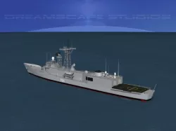 Spanish Frigate Navarra F85 3D model