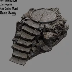 stairway Low-poly  3D model