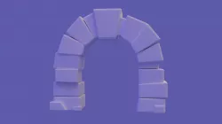 Stone arc lowpoly Low-poly  3D model