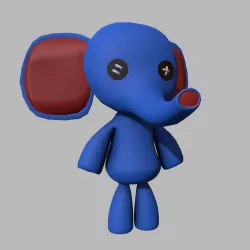 Stuffed Elephant Rigged 3D model