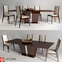 Table and chairs Italia colection factory ALF italia 3D model