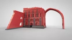 Taq Kasra Persian Temple and Palace Low-poly  3D model