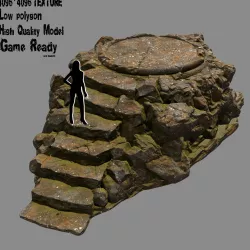 Temple Low-poly  3D model