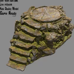 Temple Low-poly  3D model