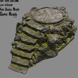 Temple Low-poly  3D model