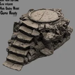 Temple Low-poly  3D model