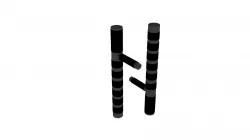 tonfa weapon 3D model