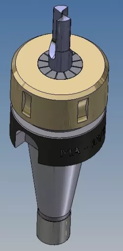Tool Holder ISO with end mill diam. 12.15mm