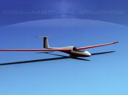 Venture Sailplane Low-poly  3D model