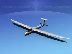 Venture Sailplane Low-poly  3D model