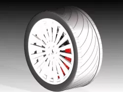 Wheel and Tyre for the Tar OX Disc 3D model