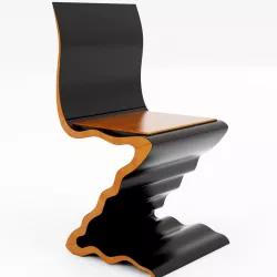 Zig Zag Chair 788 by Garry Knox Bennett 3D model
