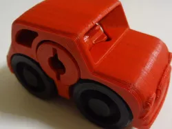 2 colors - Fiat Rubber band Powered car