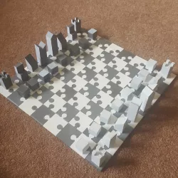 Chess Board and Lanier Graham Chess Set