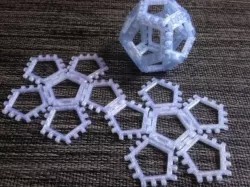 Customizable hinge/snap Dodecahedron net